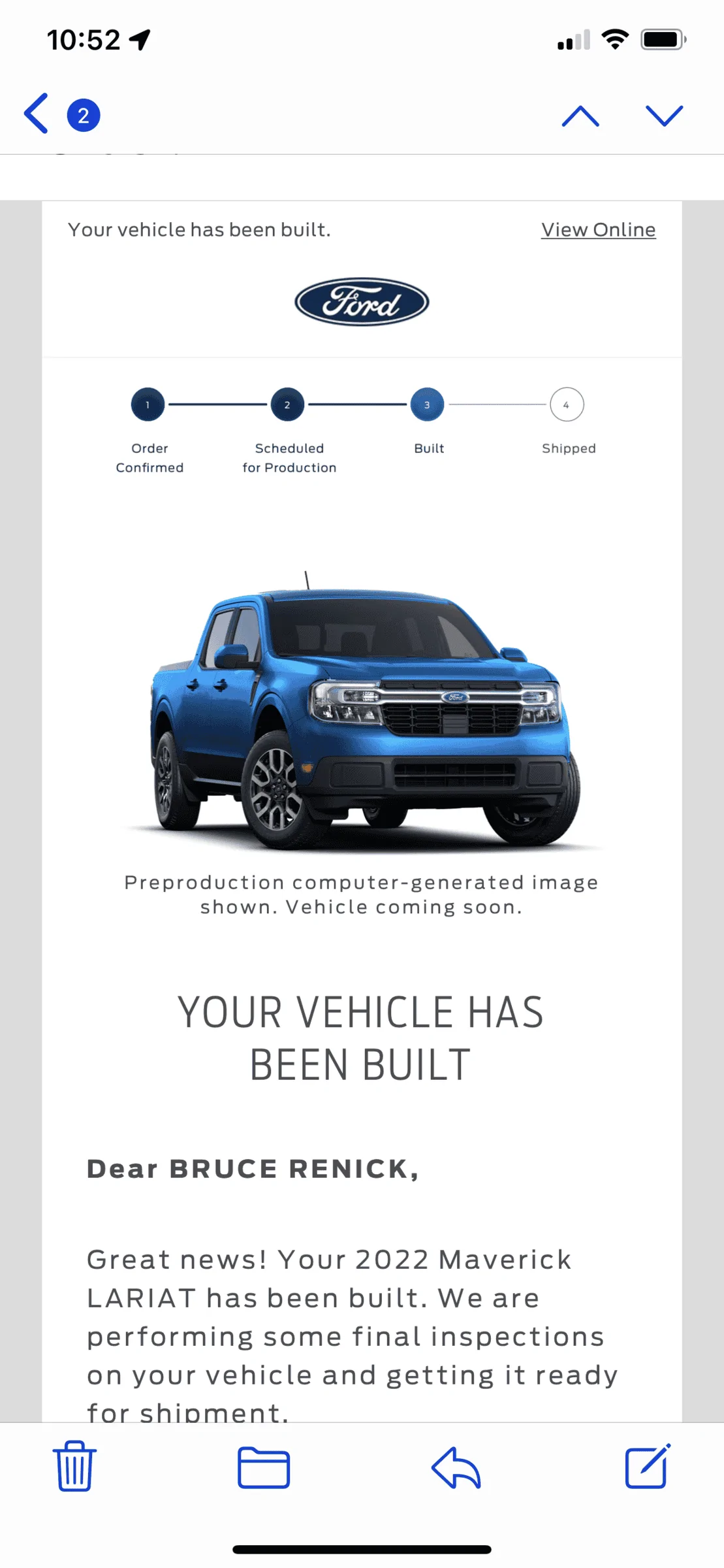 Ford Maverick 📬 3/3 Scheduling Email Received Group [EMAILS NOW ARRIVING!] AFE83CAC-24BC-42FD-B0B0-30F0B7877869