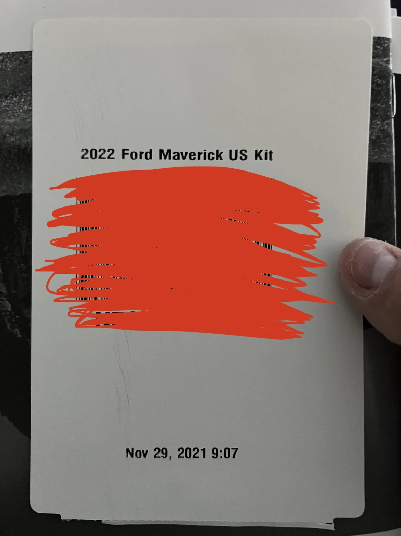 Ford Maverick Barcode wrapped up with owners manual 166B626C-2A7F-4DBF-A271-1D2C0892B32E