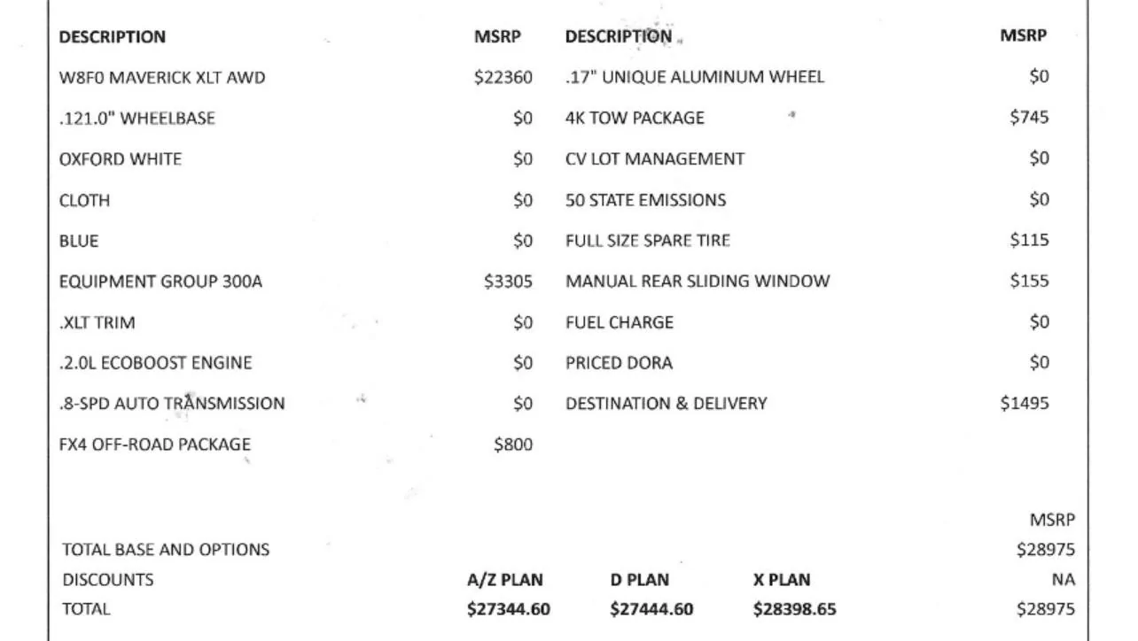 Ford Maverick Dealer discounted prices 22FF4991-60CD-475F-8022-B089BE398848