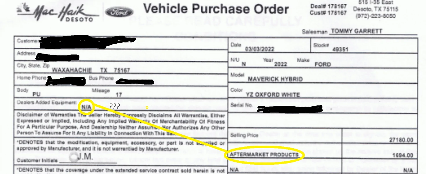Ford Maverick Dealer Add-Ons Dealer-Add-Ons