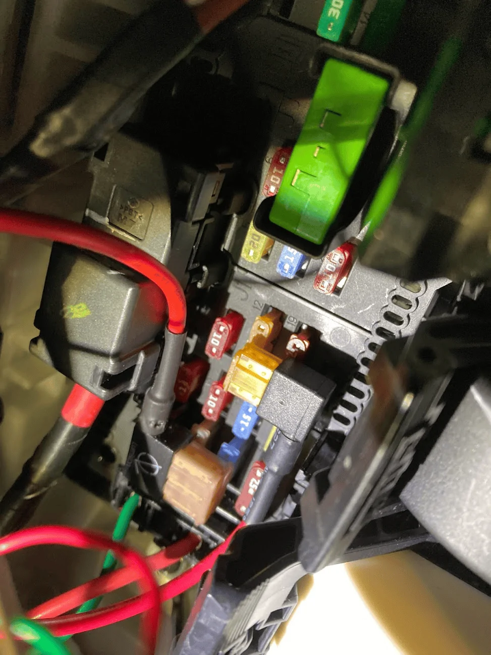 Ford Maverick "F it, it's just plastic" Tiny modification to trim for dashcam wires 1646784655908