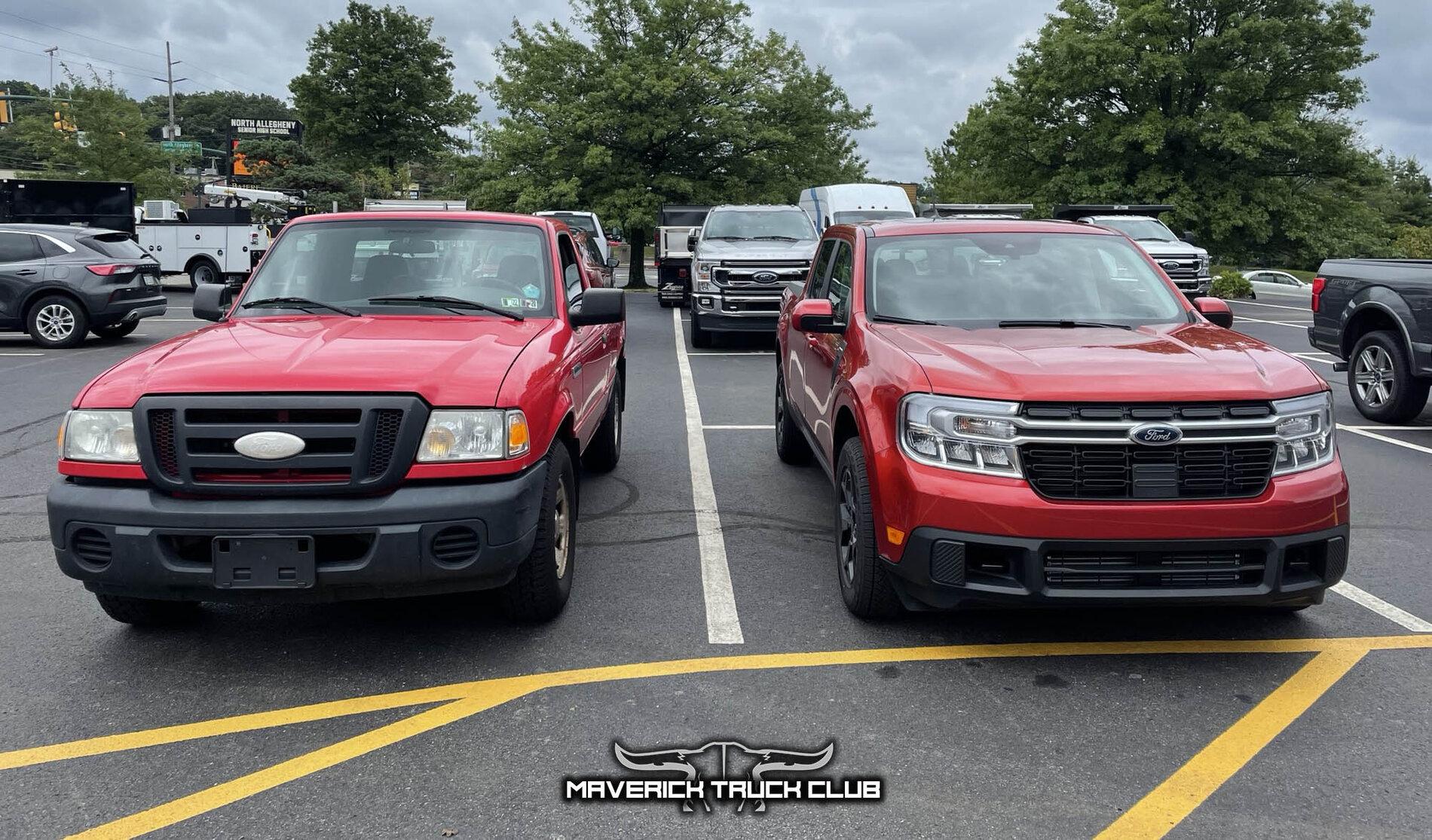Ford Maverick HOT PEPPER RED Maverick Photos Thread 2022 Maverick vs 2008 Ranger 7