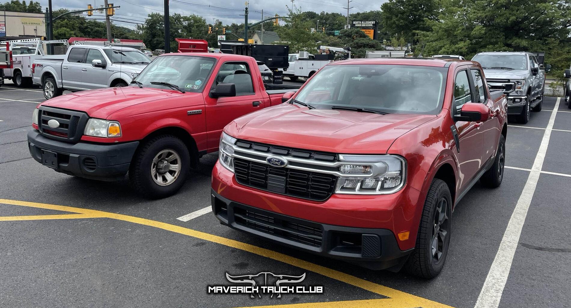Ford Maverick HOT PEPPER RED Maverick Photos Thread 2022 Maverick vs 2008 Ranger 4