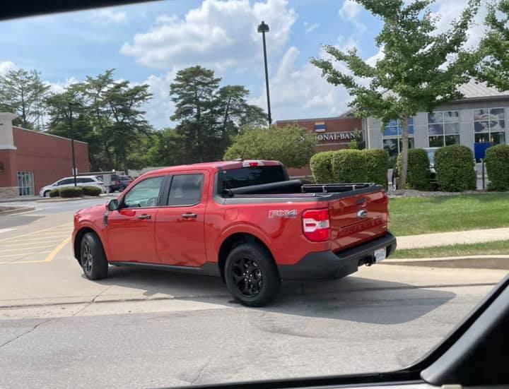 Ford Maverick HOT PEPPER RED Maverick Photos Thread Hot Pepper Red Maverick XLT FX4 black wheels 1