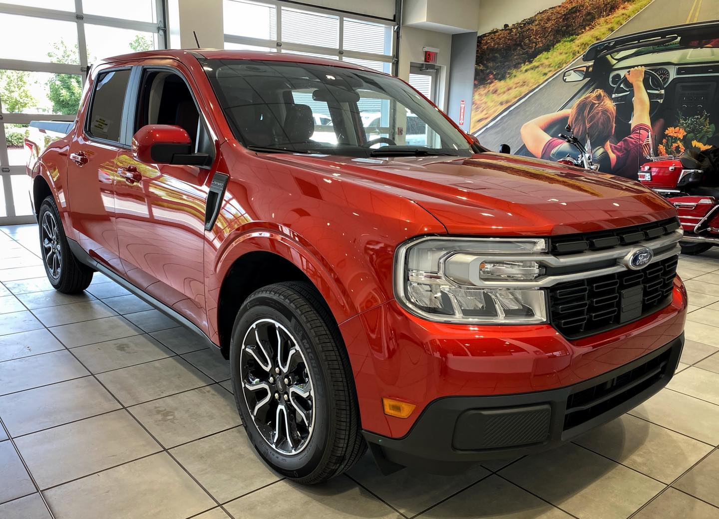 Ford Maverick HOT PEPPER RED Maverick Photos Thread hot pepper red maverick lariat pickup 1