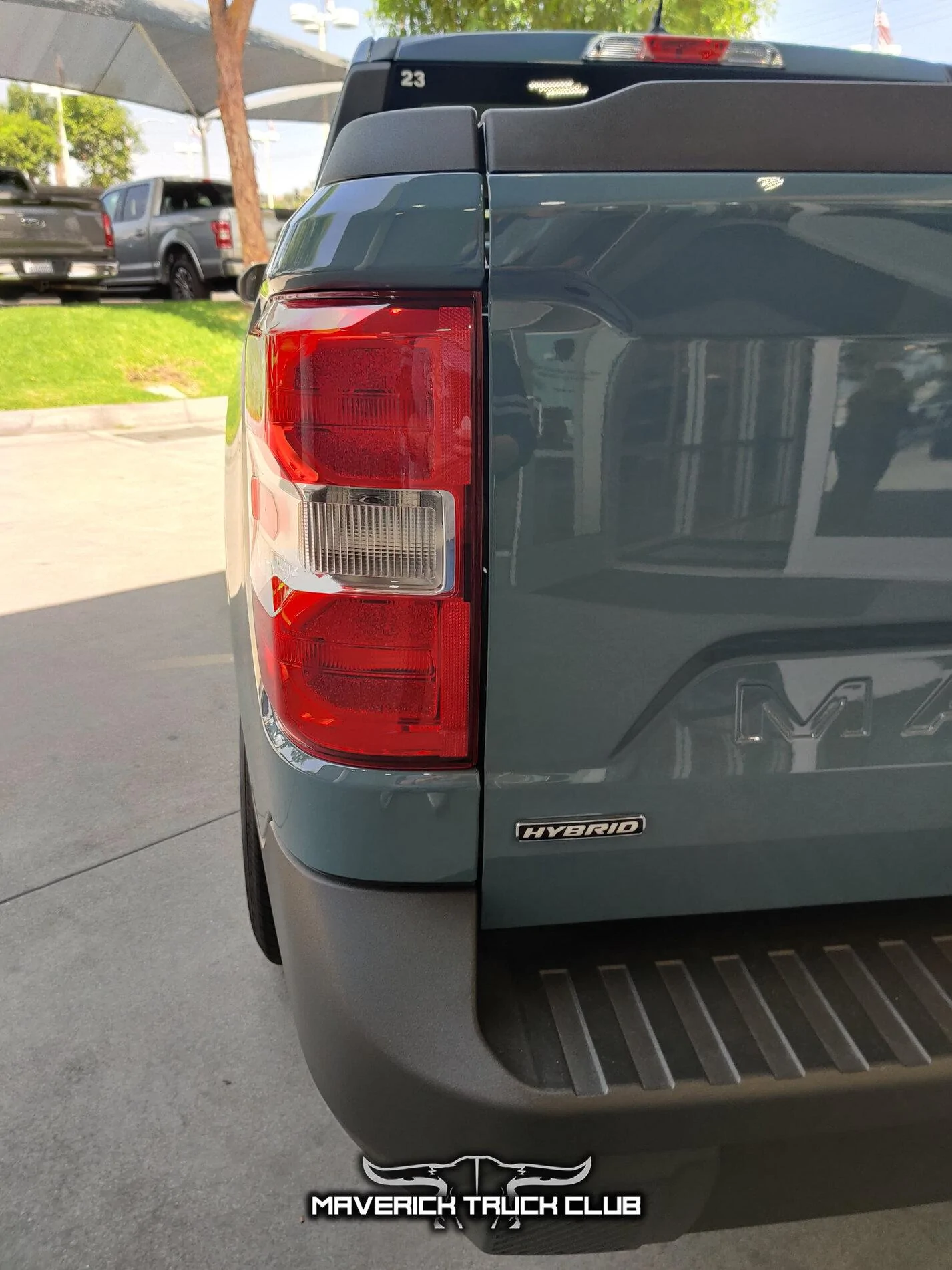 Ford Maverick 🔋 Hybrid Maverick Lux Showing 34.5 MPG and 1,478 Lbs Payload Sticker Area 51 2023 Maverick Hybrid XLT Lux Package MPG 5