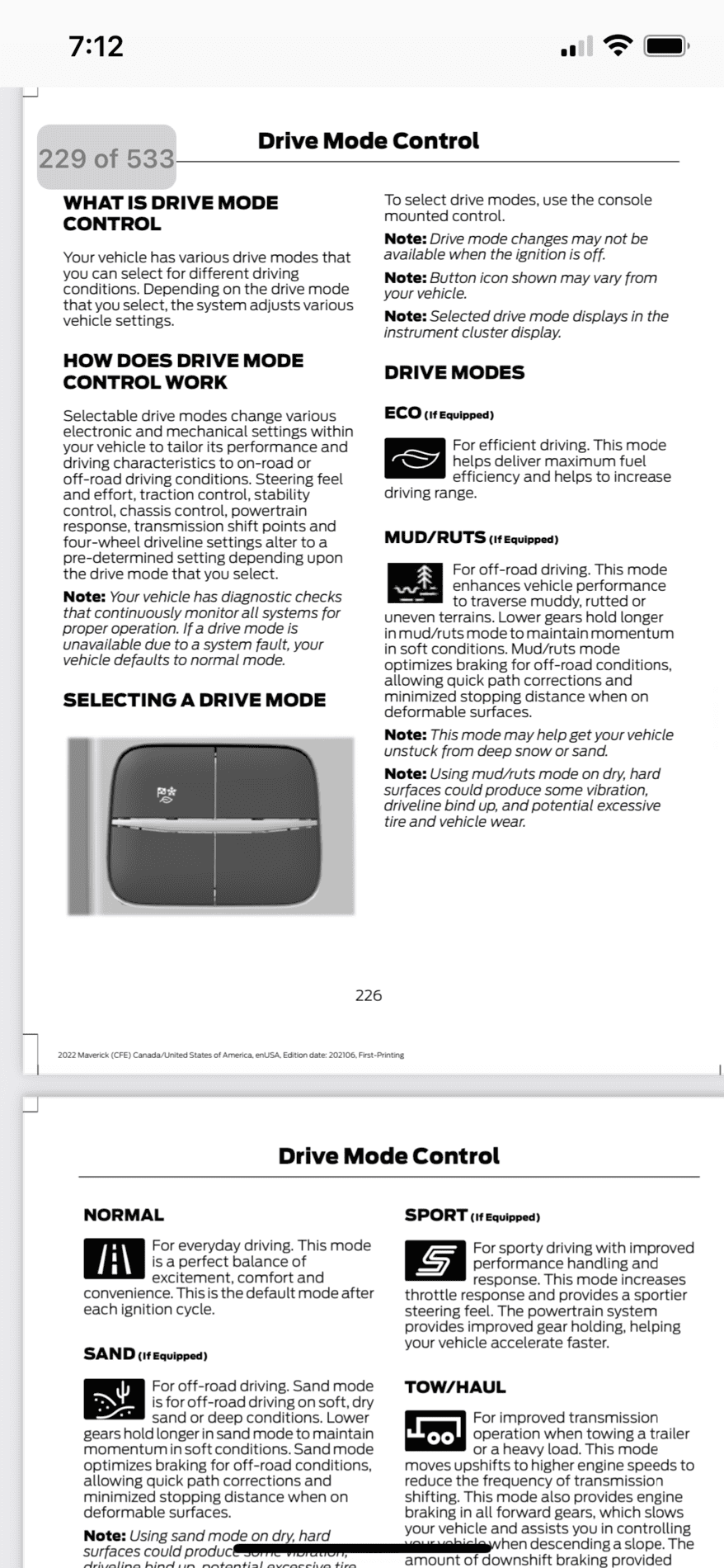 Ford Maverick What is the control is on the console, and what does it do? 7F5E578C-D142-422E-9C63-E6F1FF029A2D
