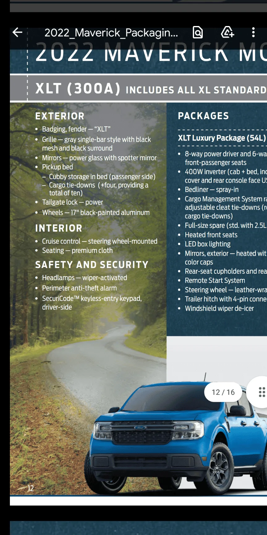 Ford Maverick Video: Maverick Lariat Carrying Small Motorcycle & Bed Side Storage Cubby First Look Screenshot_20210822-171543