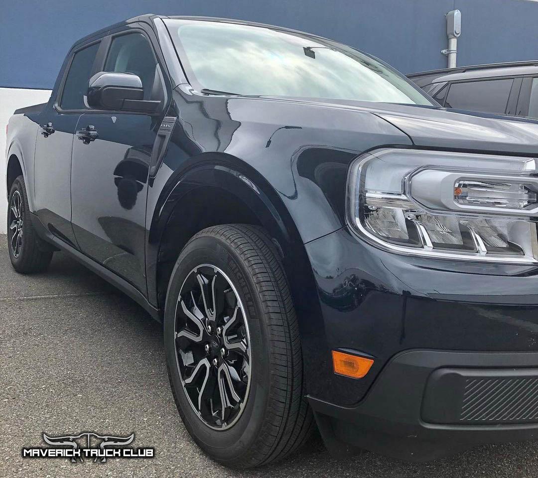 Ford Maverick ALTO BLUE Maverick Photos Thread Alto Blue 2022 Maverick Lariat pickup truck 1