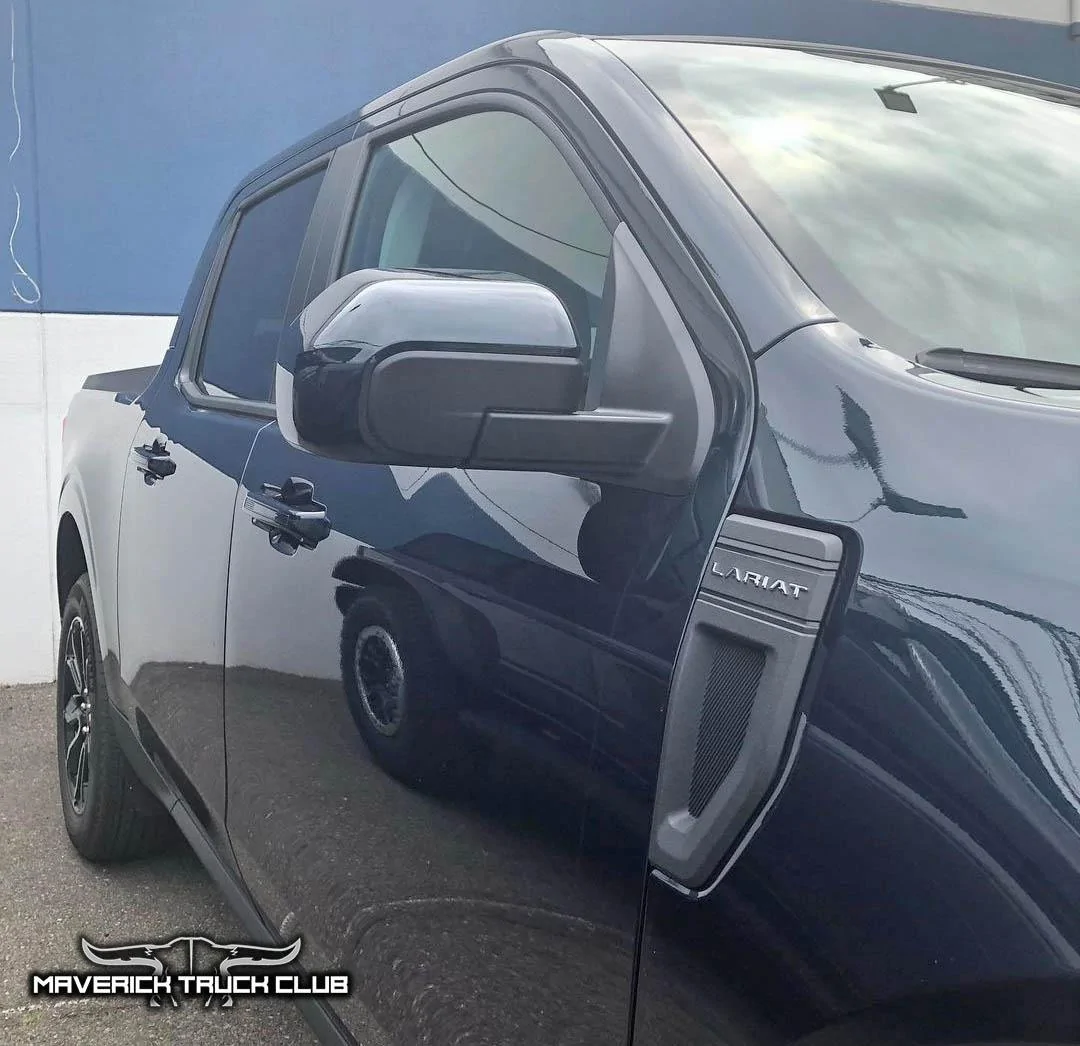 Ford Maverick ALTO BLUE Maverick Photos Thread Alto Blue 2022 Maverick Lariat pickup truck 2