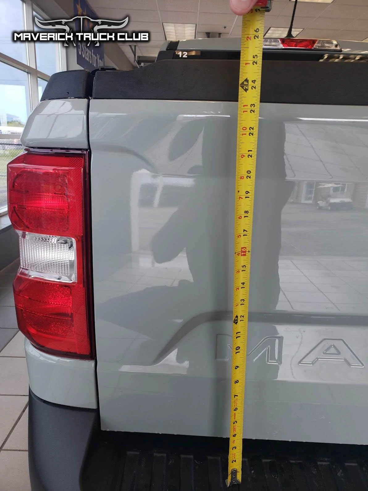 Ford Maverick TONS of Maverick Trainer Pics & Measurements! (Cactus Gray, 6'6" tall driver & passenger, legroom, car seat, no moonroof, undercarriage) height of maverick tailgat
