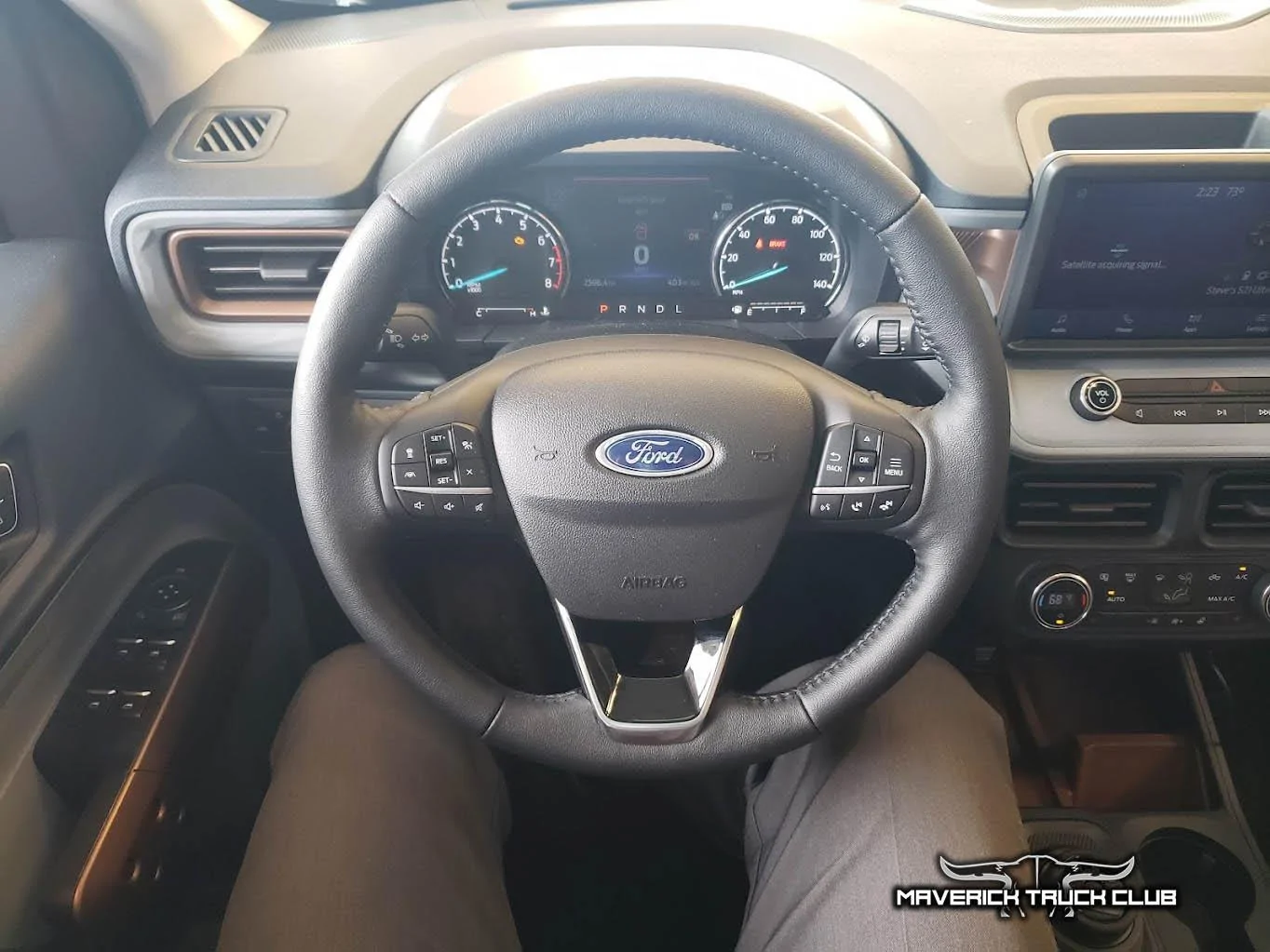 Ford Maverick TONS of Maverick Trainer Pics & Measurements! (Cactus Gray, 6'6" tall driver & passenger, legroom, car seat, no moonroof, undercarriage) 2022 ford maverick tall 6'6%22 driver legroom 3