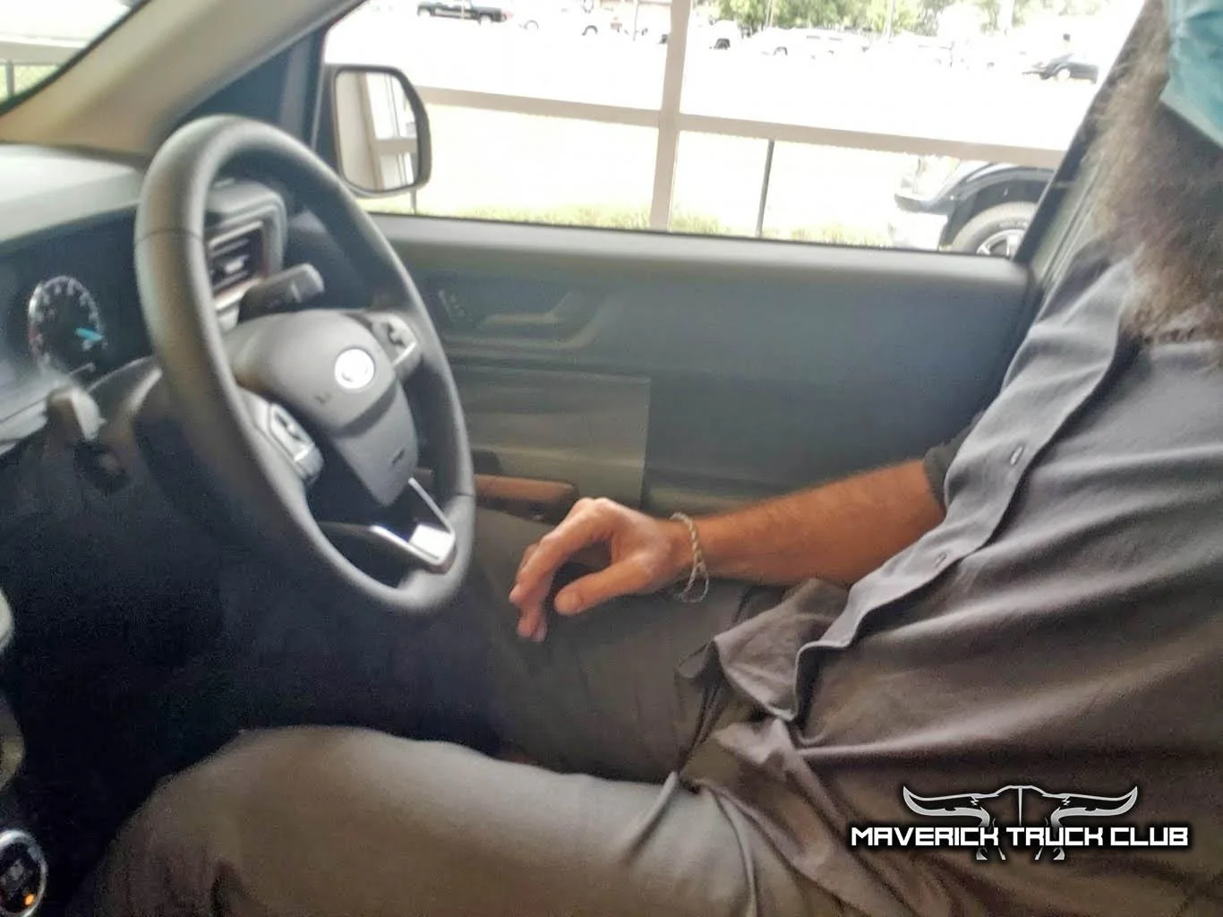 Ford Maverick TONS of Maverick Trainer Pics & Measurements! (Cactus Gray, 6'6" tall driver & passenger, legroom, car seat, no moonroof, undercarriage) 2022 ford maverick tall 6'6%22 driver legroom 4