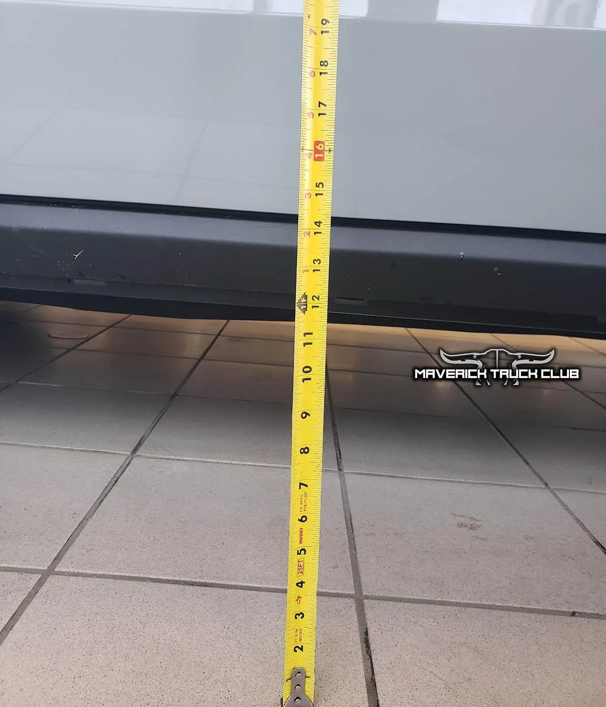 Ford Maverick TONS of Maverick Trainer Pics & Measurements! (Cactus Gray, 6'6" tall driver & passenger, legroom, car seat, no moonroof, undercarriage) 2022 Ford Maverick ground to bottom of door distance height 14 inches