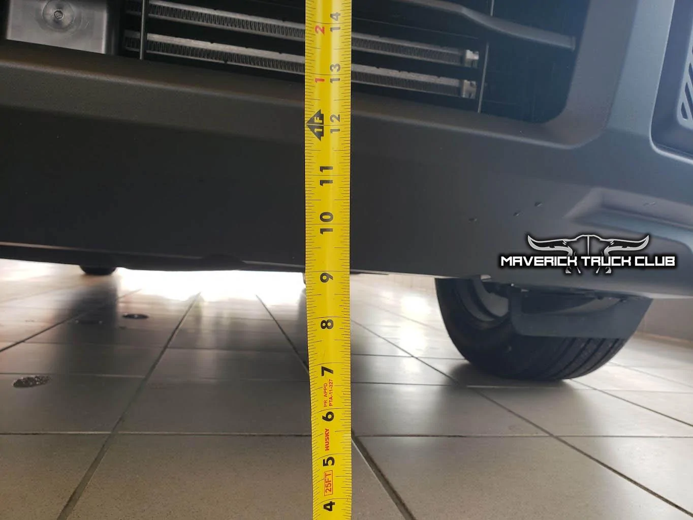 Ford Maverick TONS of Maverick Trainer Pics & Measurements! (Cactus Gray, 6'6" tall driver & passenger, legroom, car seat, no moonroof, undercarriage) 2022 Ford Maverick bumper ground clearance 12 inches