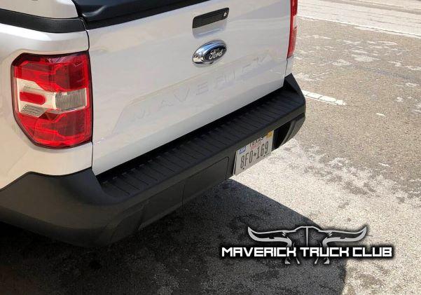 Ford Maverick Tow package not ordered/needed, license plate bracket relocation options? 2022 Ford Maverick bed cap topper canopy work version oxford white