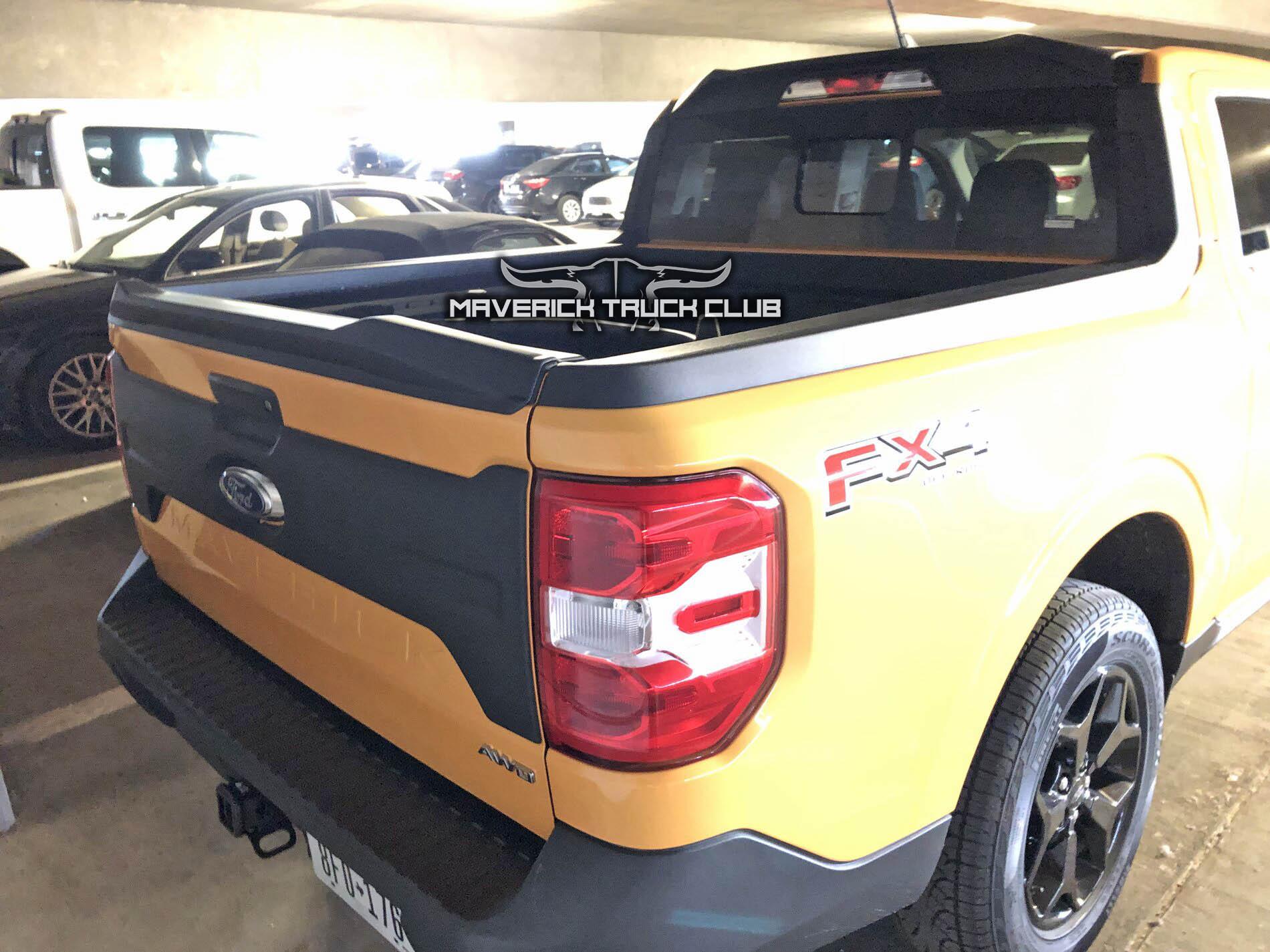 2022 Ford Maverick black tailgate applique sticker vinyl, cab roof spoiler, tailgate spoiler.jpeg