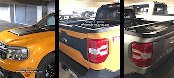Ford Maverick Similar Interior to Lariat Trim? 2022 Ford Maverick Ford accessories - hood scoop kit, black tailgate applique sticker vinyl, 
