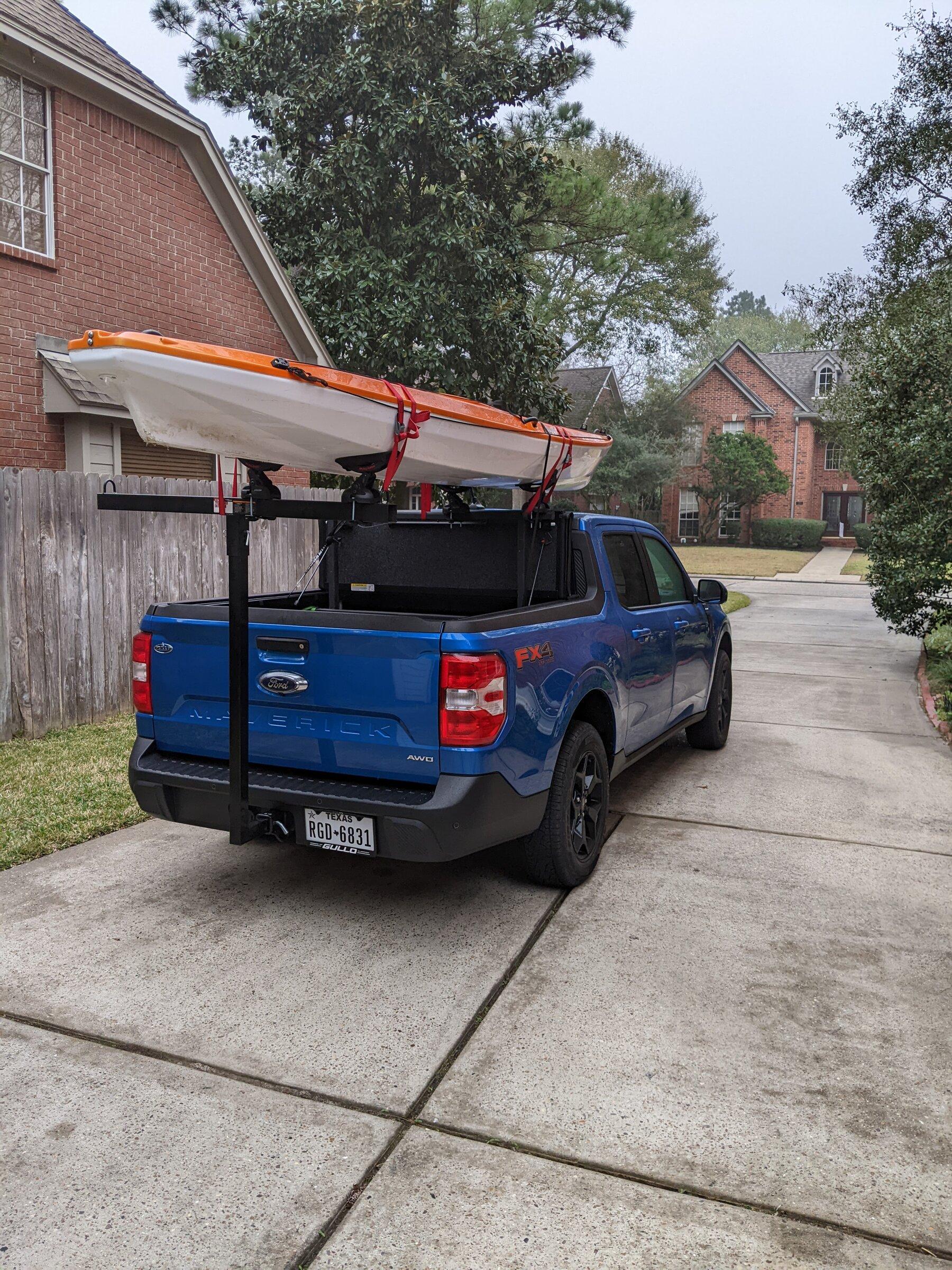 Ford Maverick Racks, surfboards and gear Kayak transport