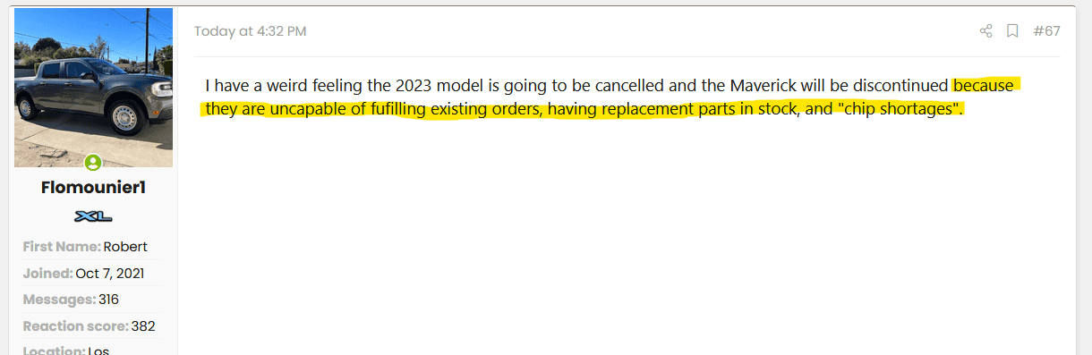Ford Maverick 2023 Maverick intel. / speculation / spy photos (repository) Screenshot 2022-03-11 181321
