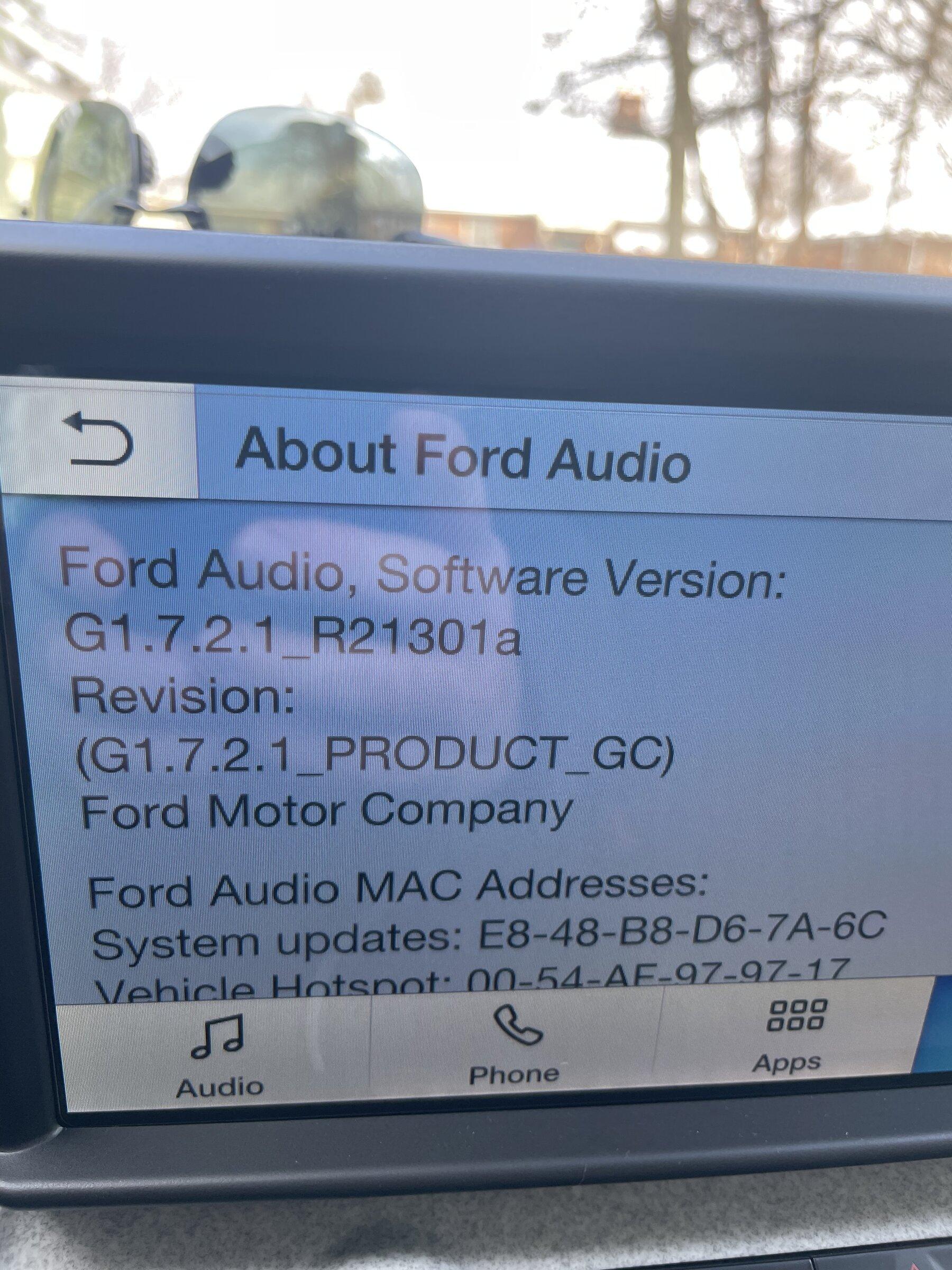 Ford Maverick Current software versions? 675B15BC-8644-47D2-A4F4-EB990C1E0DF3