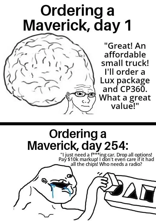 Ford Maverick Maverick Memes -  fun diversion while we wait [ ** NO POLITICS ** ] Big Brain vs Brainlet 15032022073905