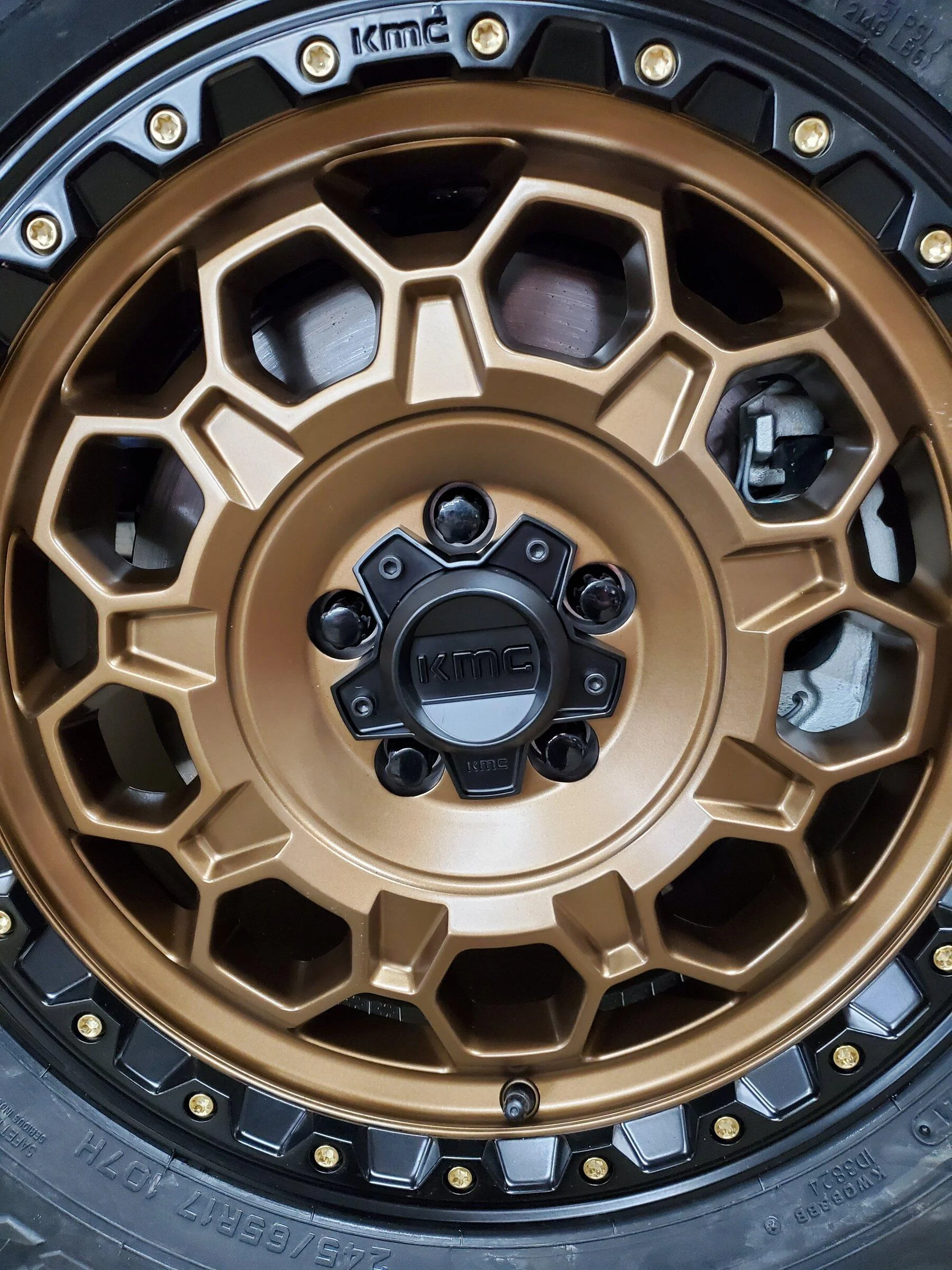 Ford Maverick New bronze KMC wheels and Falken tires installed 20220315_123102