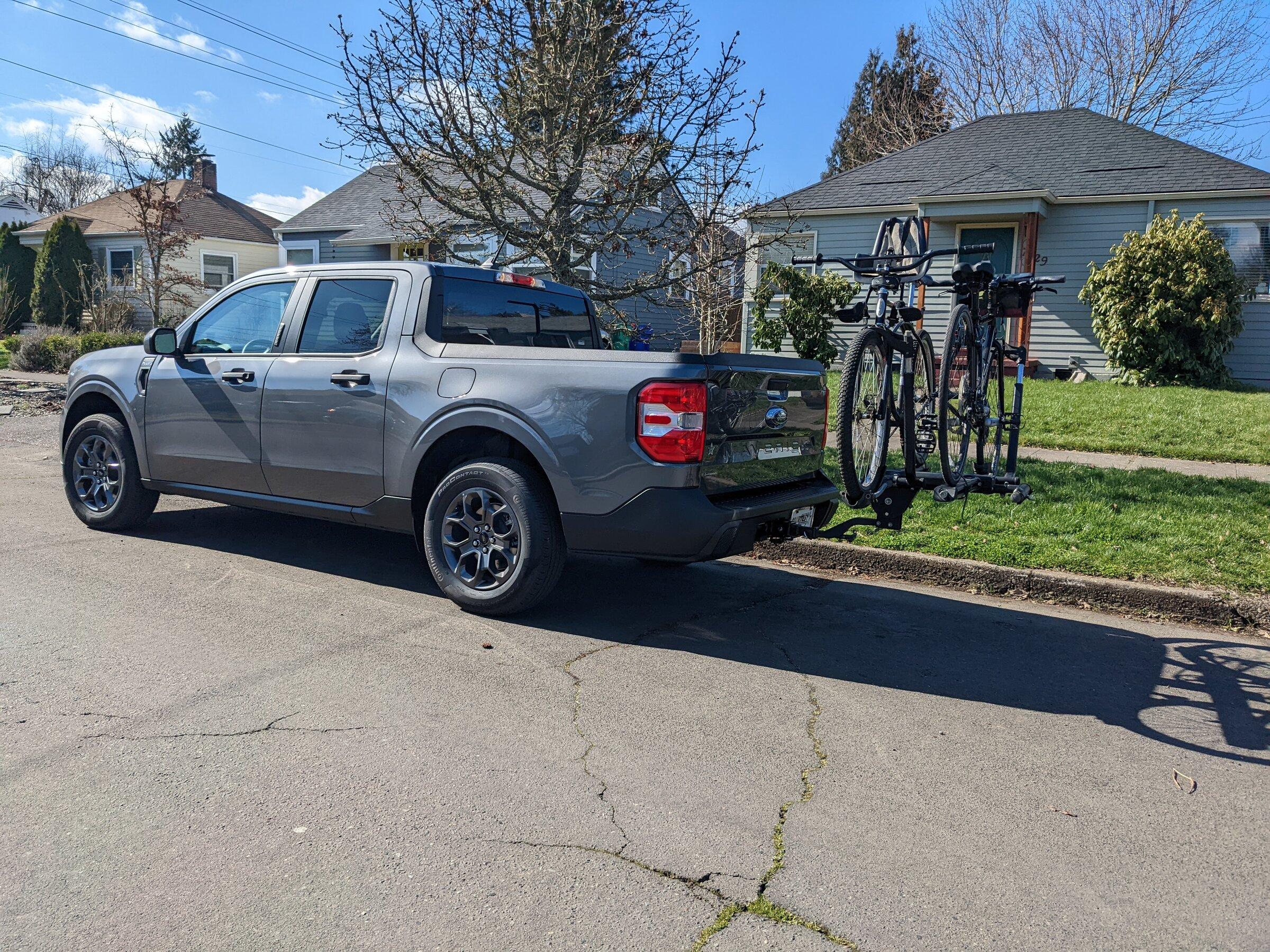 Ford Maverick Solved: Hitch Mount Bike Rack Interference PXL_20220306_212757632