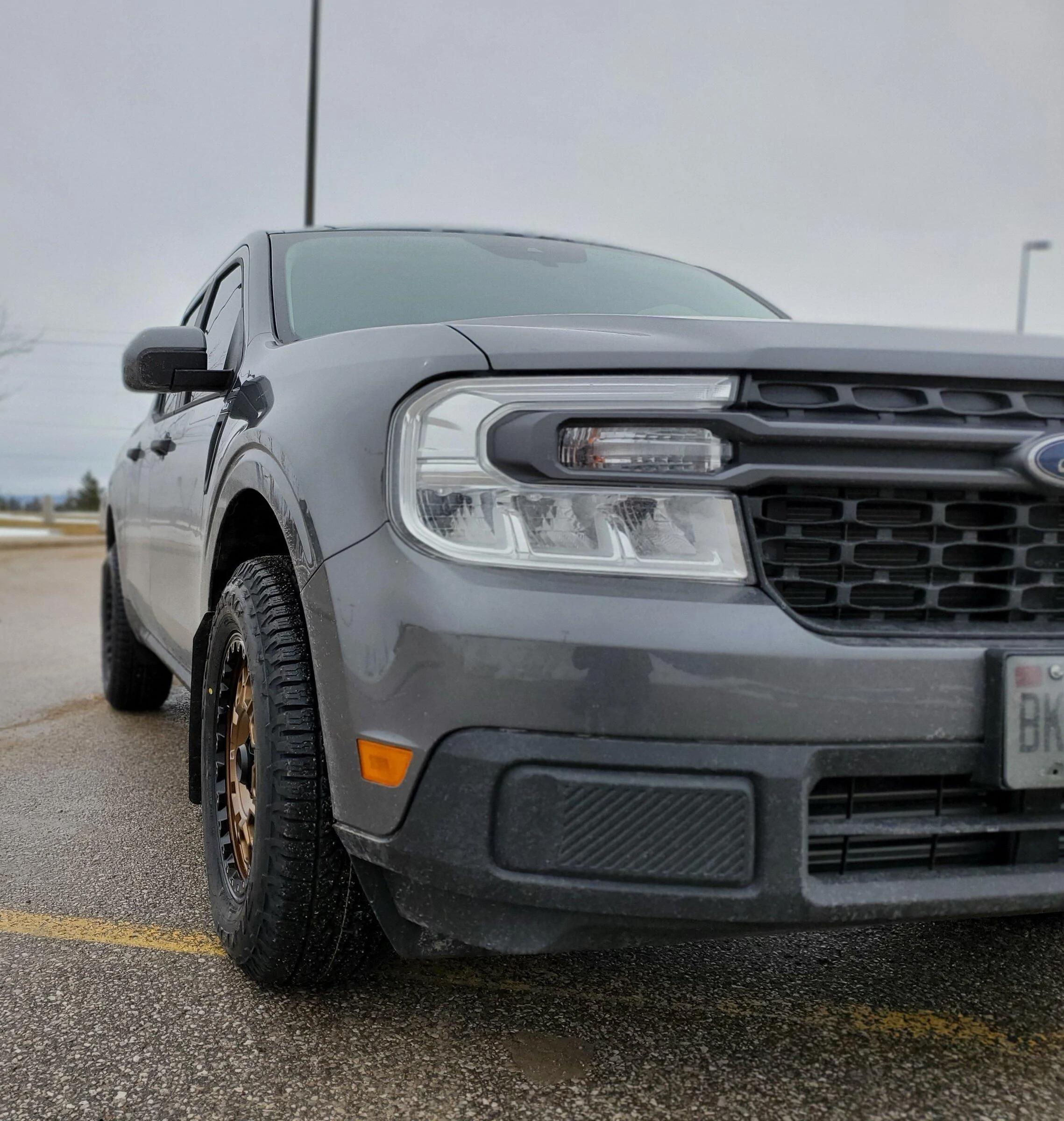 Ford Maverick New bronze KMC wheels and Falken tires installed 20220315_140014