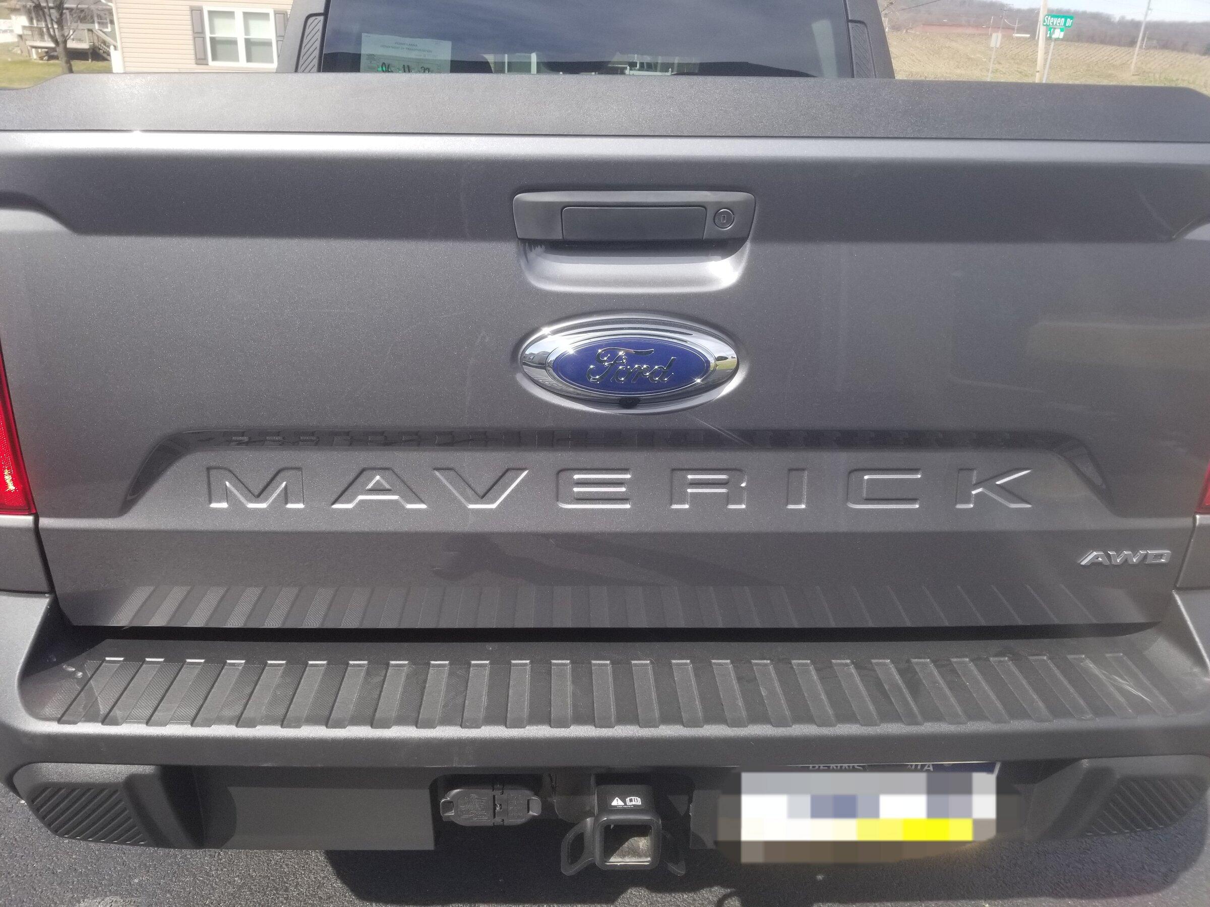 Ford Maverick Tailgate Lettering Color? 20220315_170533