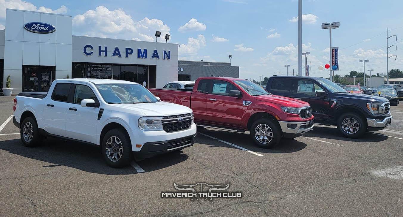 Ford Maverick Oxford White Maverick XLT pics & impressions from employee training d-white-2022-maverick-size-vs-ranger-and-f-150-