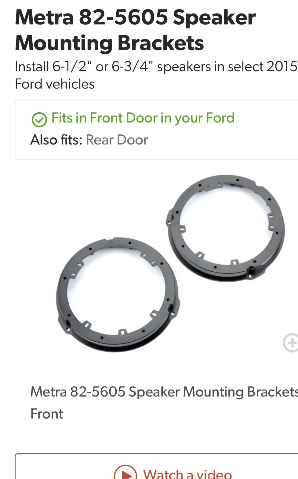 Ford Maverick Front speaker brackets question C05614F7-220A-48D3-AB55-AF2716C2035F