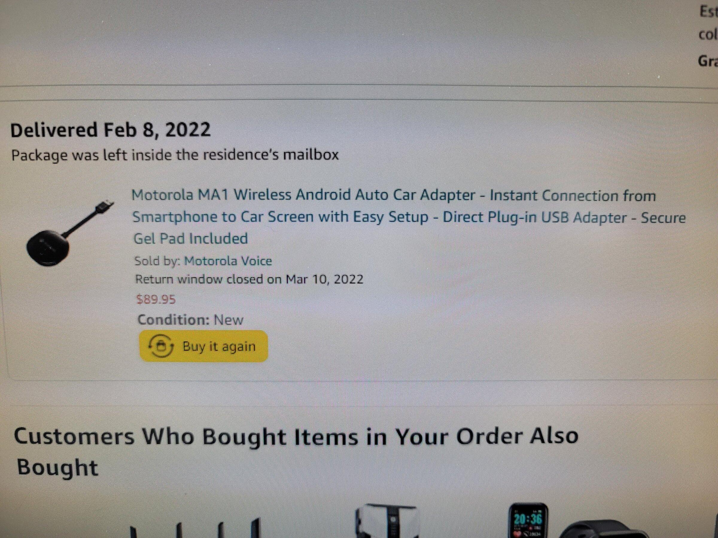 Ford Maverick Installed AA wireless adapter and stubby antenna 20220318_132741