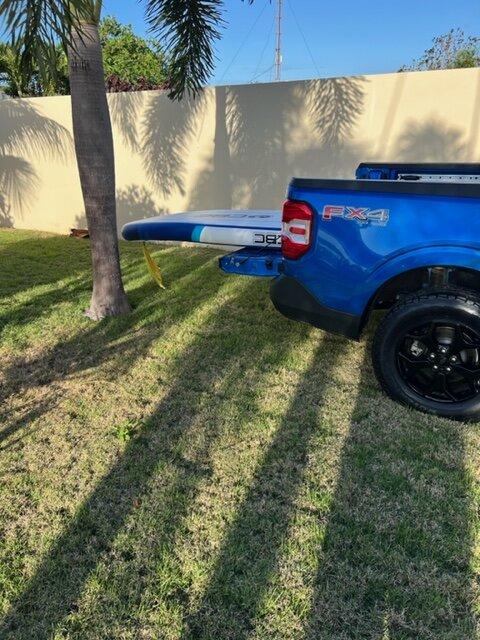 Ford Maverick Who Needs a Roof Rack? Tailgate down with board
