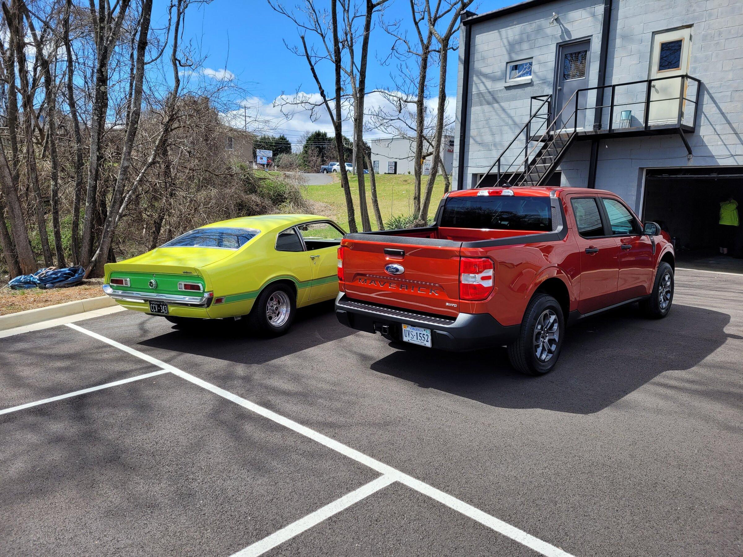 Ford Maverick 50 Years Apart ('72 Maverick & '22 Maverick) 20220320_135345