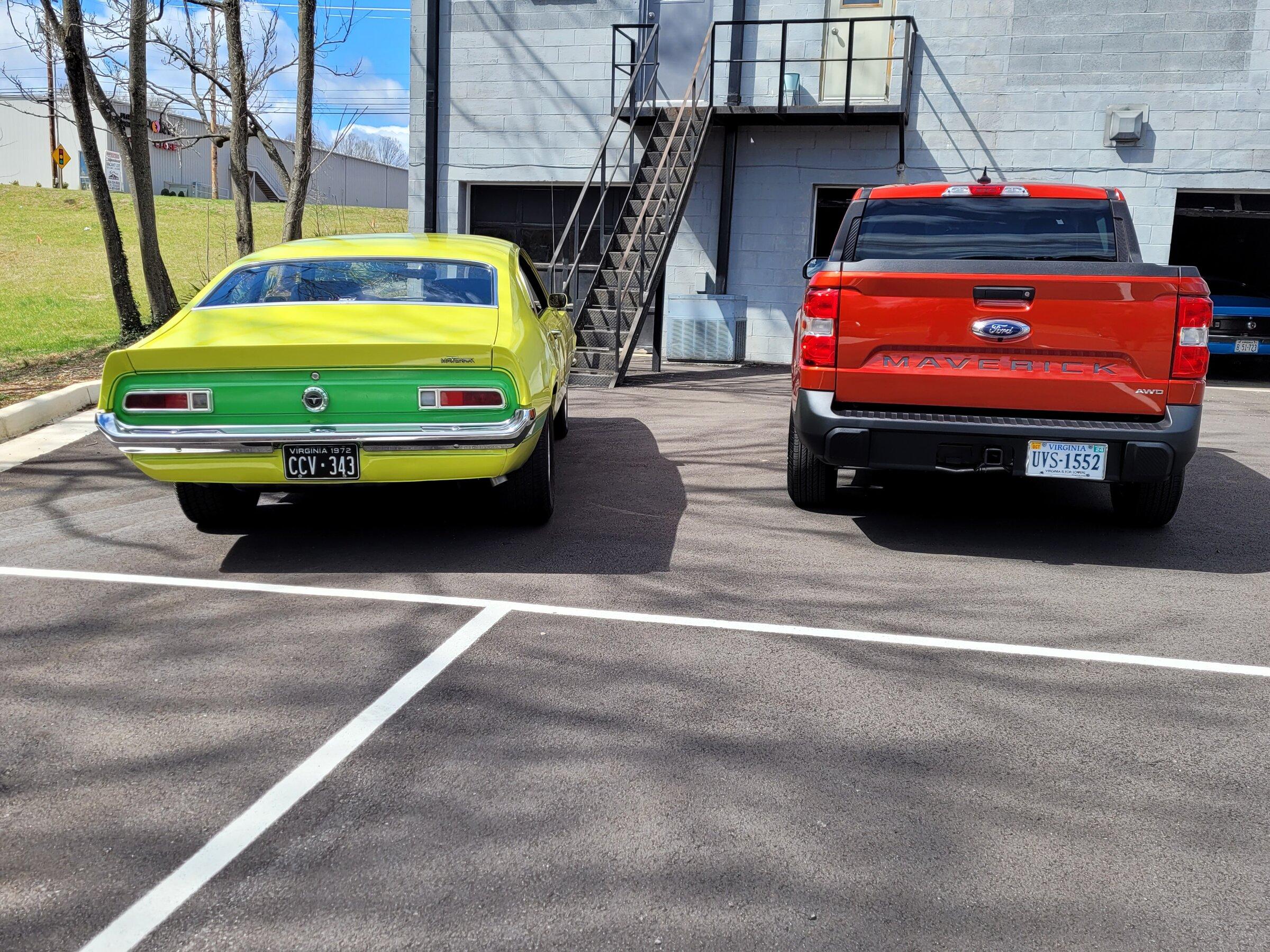 Ford Maverick 50 Years Apart ('72 Maverick & '22 Maverick) 20220320_135403