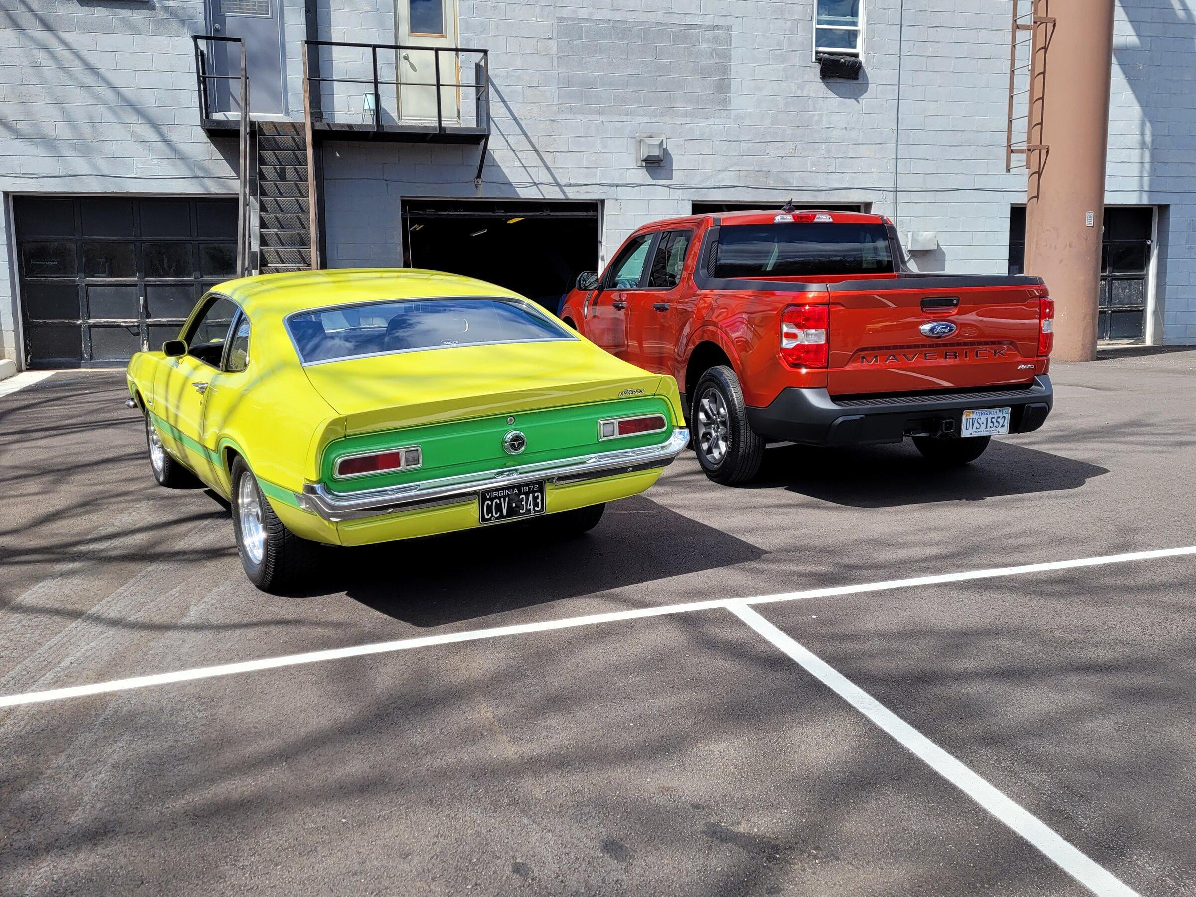 Ford Maverick 50 Years Apart ('72 Maverick & '22 Maverick) 20220320_135414