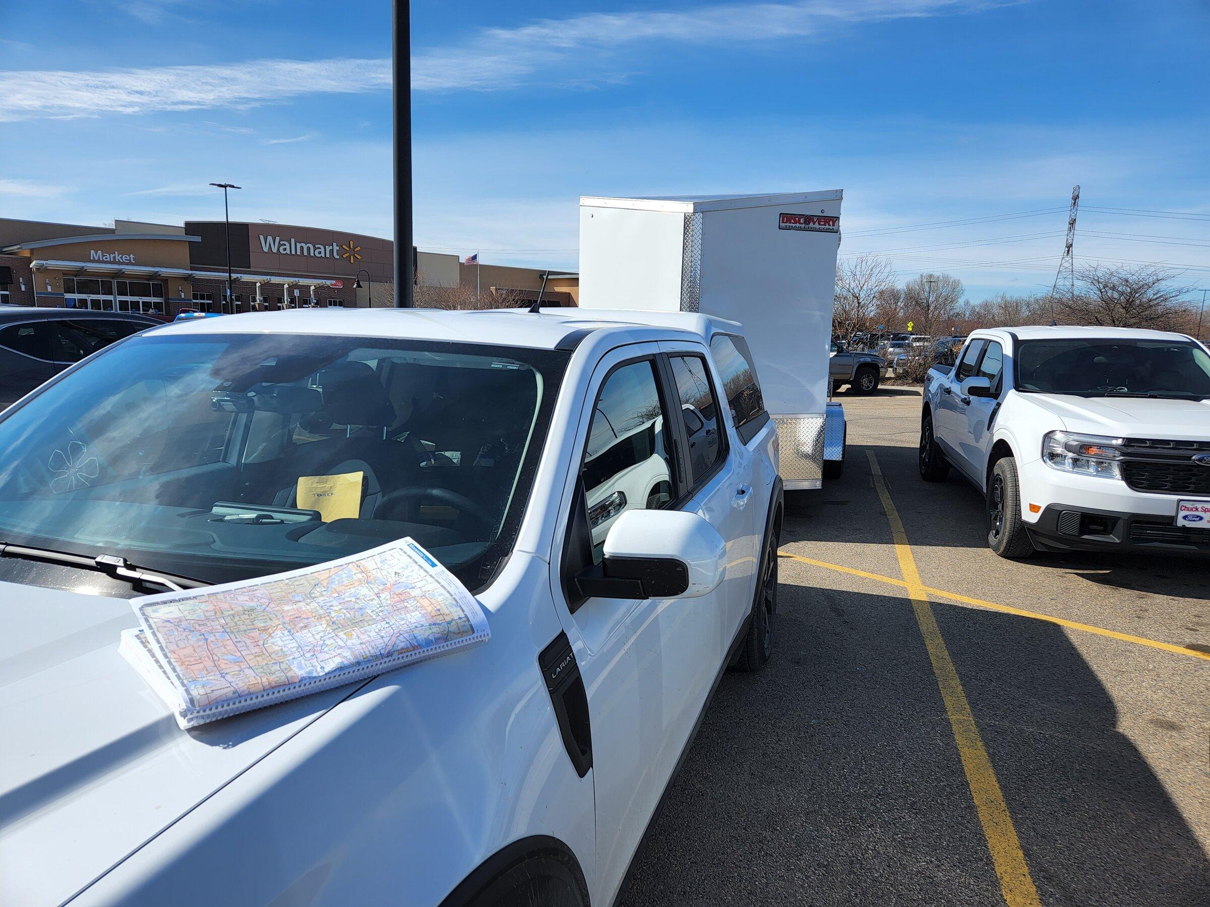 Ford Maverick Alaskan Bound - Delivery Road Trip Home in Two New Mavericks Lunch at Walmart in Sascatchewam