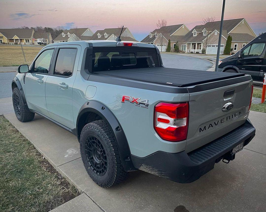 Cactus Gray Maverick fender flares aftermarket wheels.jpg