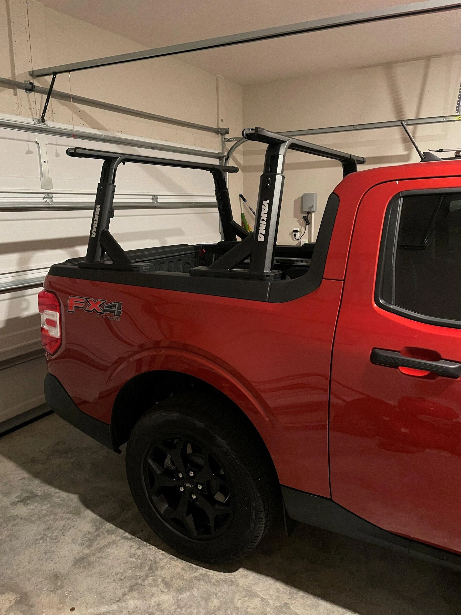 Ford Maverick Yakima Overhaul HD with 60" Crossbars installed on Maverick Yakima Rack 2.1