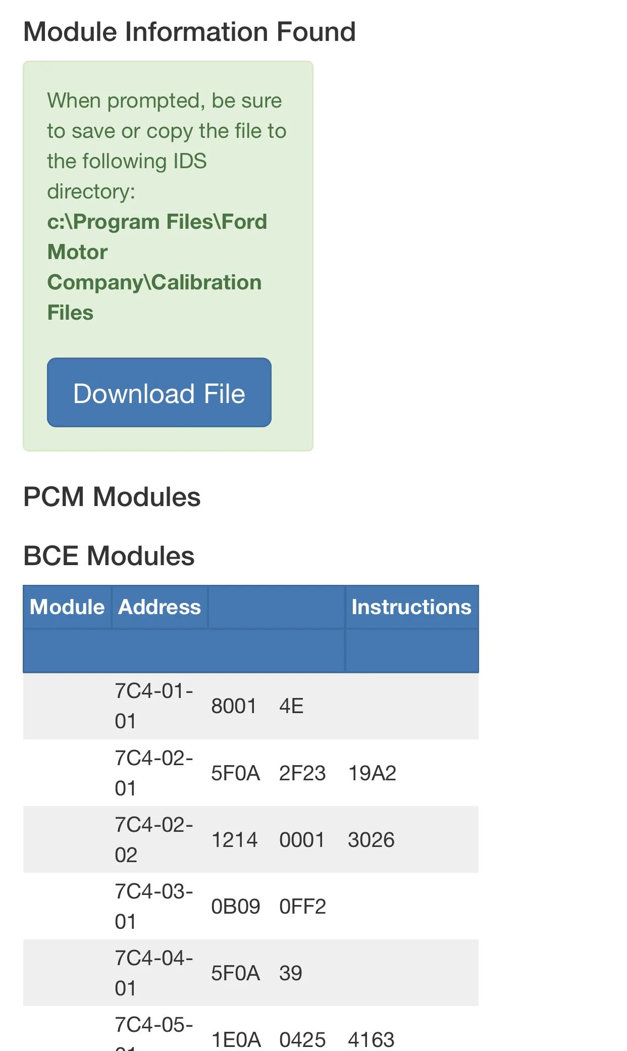 Ford Maverick Question about Module Tracker 6274D3C0-F46D-4780-833F-6D6A2F669A7A