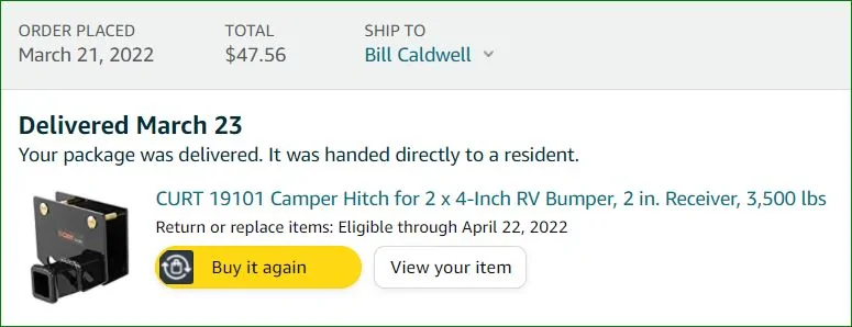 Ford Maverick Trailer hitch receiver h