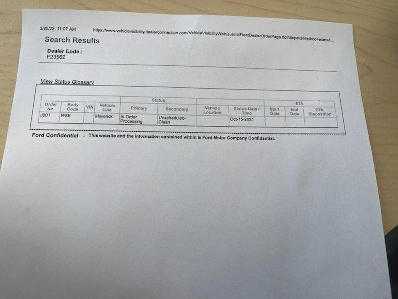 Ford Maverick FORD CANCELLED MY MAVERICK ORDER!!! - (Ford Customer Service Transcript Attached) -320783403674309950