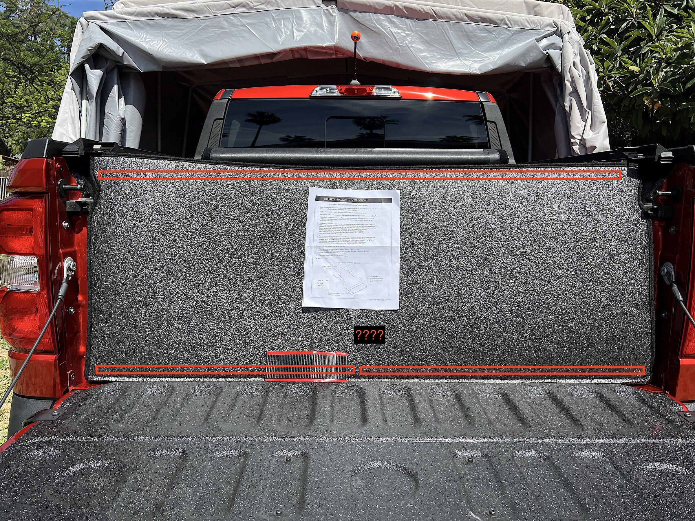 Ford Maverick Bedrug bed & tailgate liner carpet installed pic IMG_0908.JPG