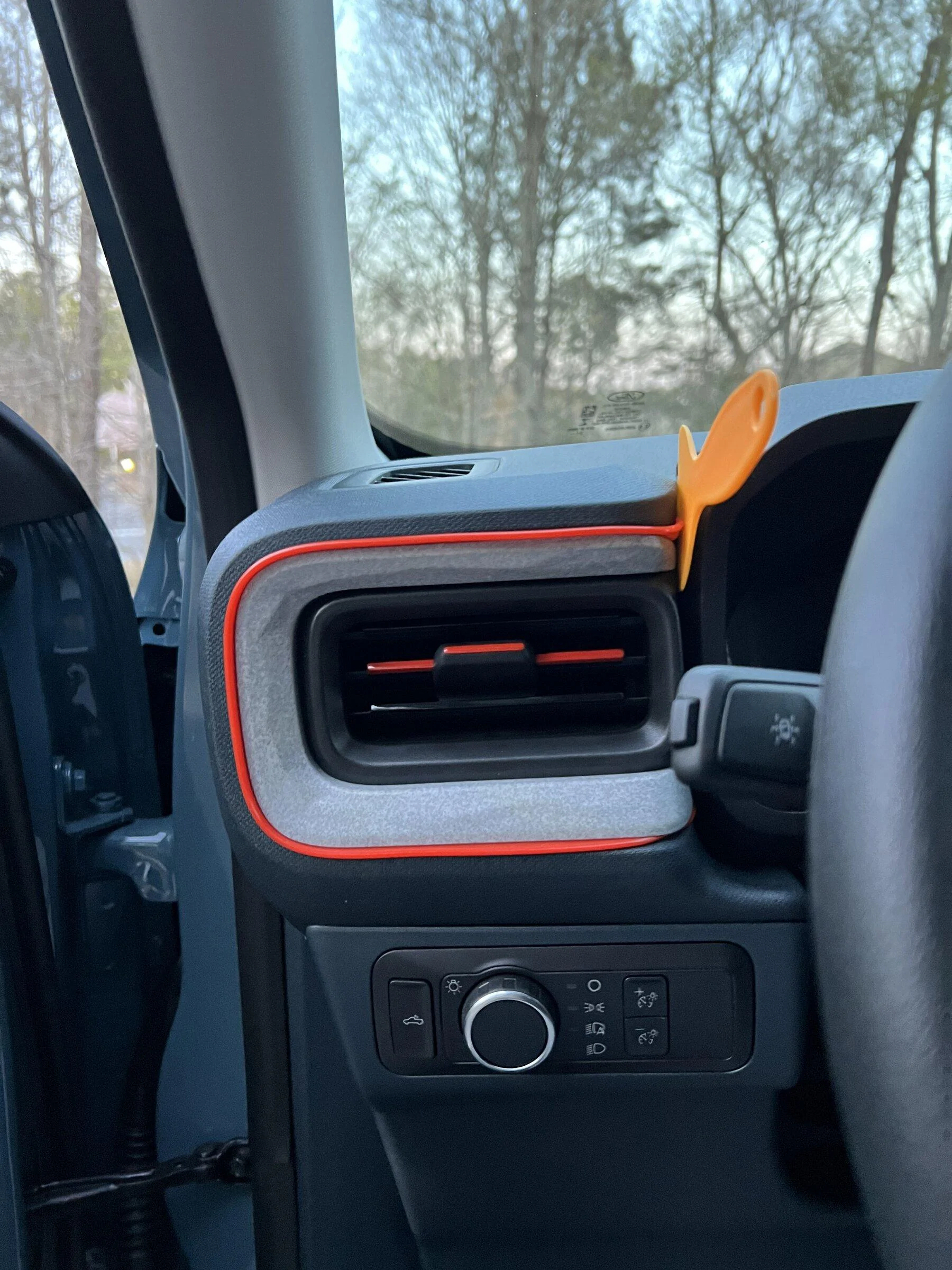 Ford Maverick Modified dash with orange trim strip -- before & after. Feedback for 1st timer? A5CA76E4-1D88-46B7-91F7-D3260A95F4EF