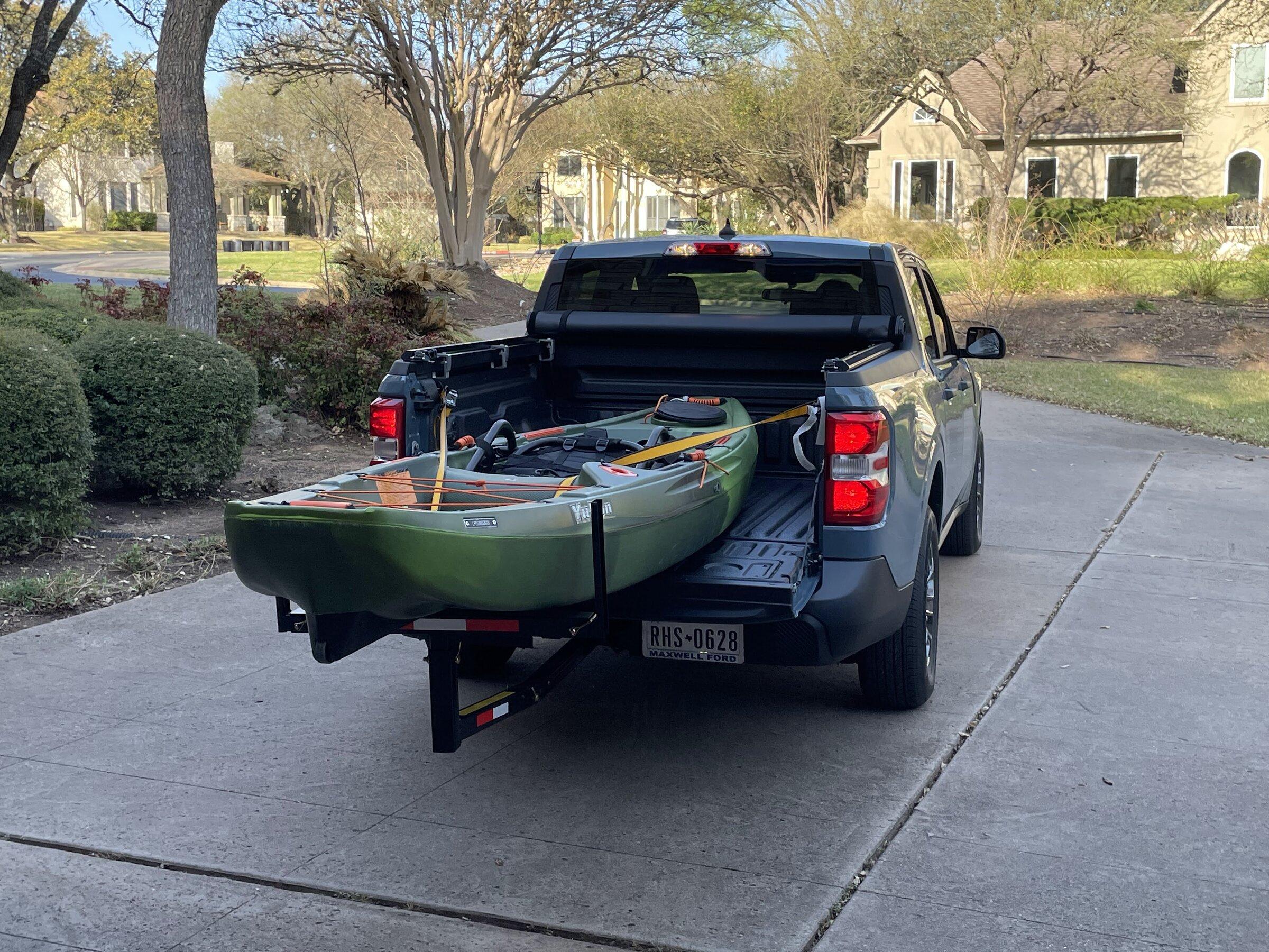 Ford Maverick 12.5’ kayak + Bed extender + Maverick IMG_7355