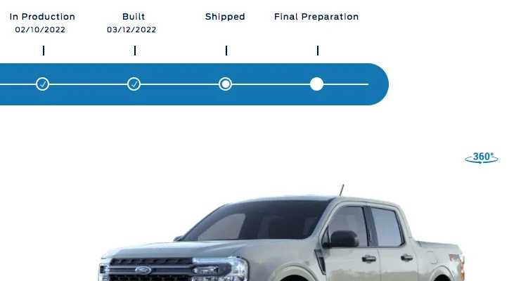 Ford Maverick maverick build date recieved Screen Shot 2022-03-28 at 12.40.28 PM