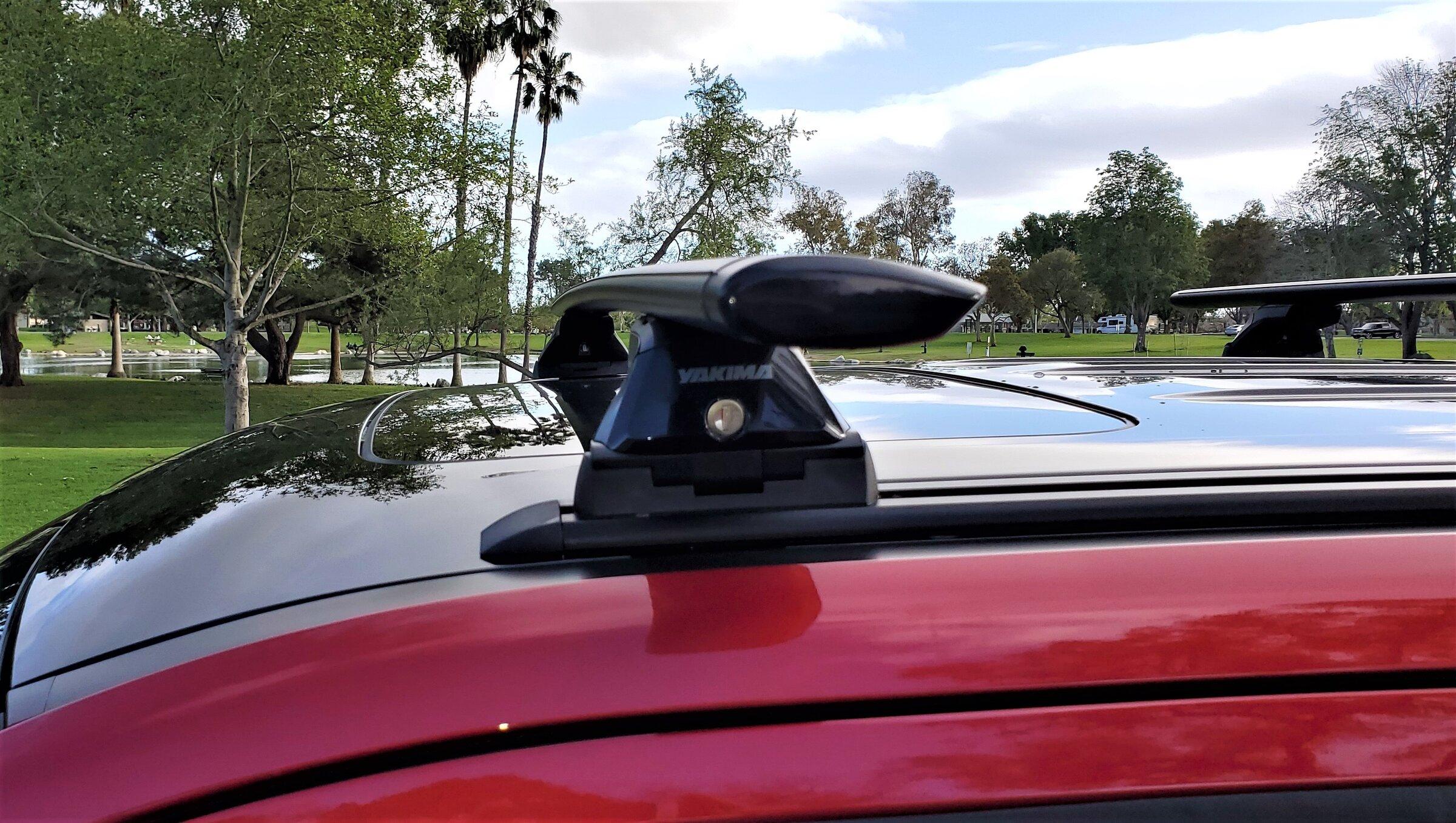 Ford Maverick Yakima Roof Rack & Awning Install Rack close up -1
