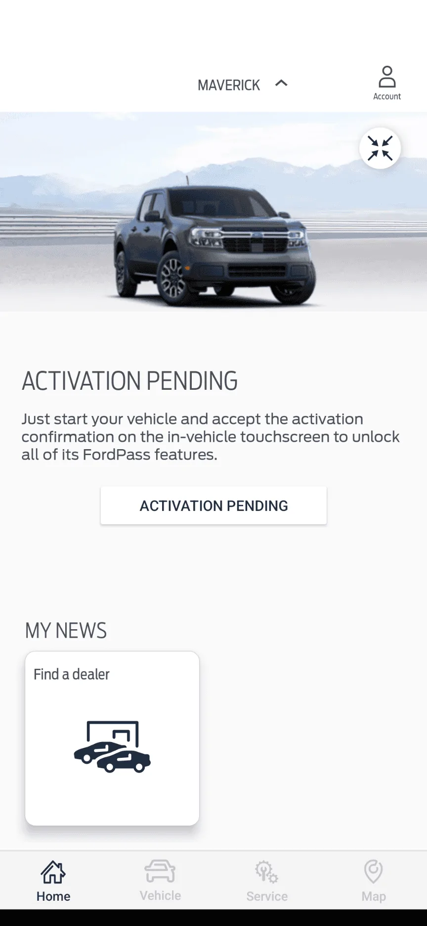 Ford Maverick Ford pass app - start activating vehicle while in shipment Screenshot_20220329-101529