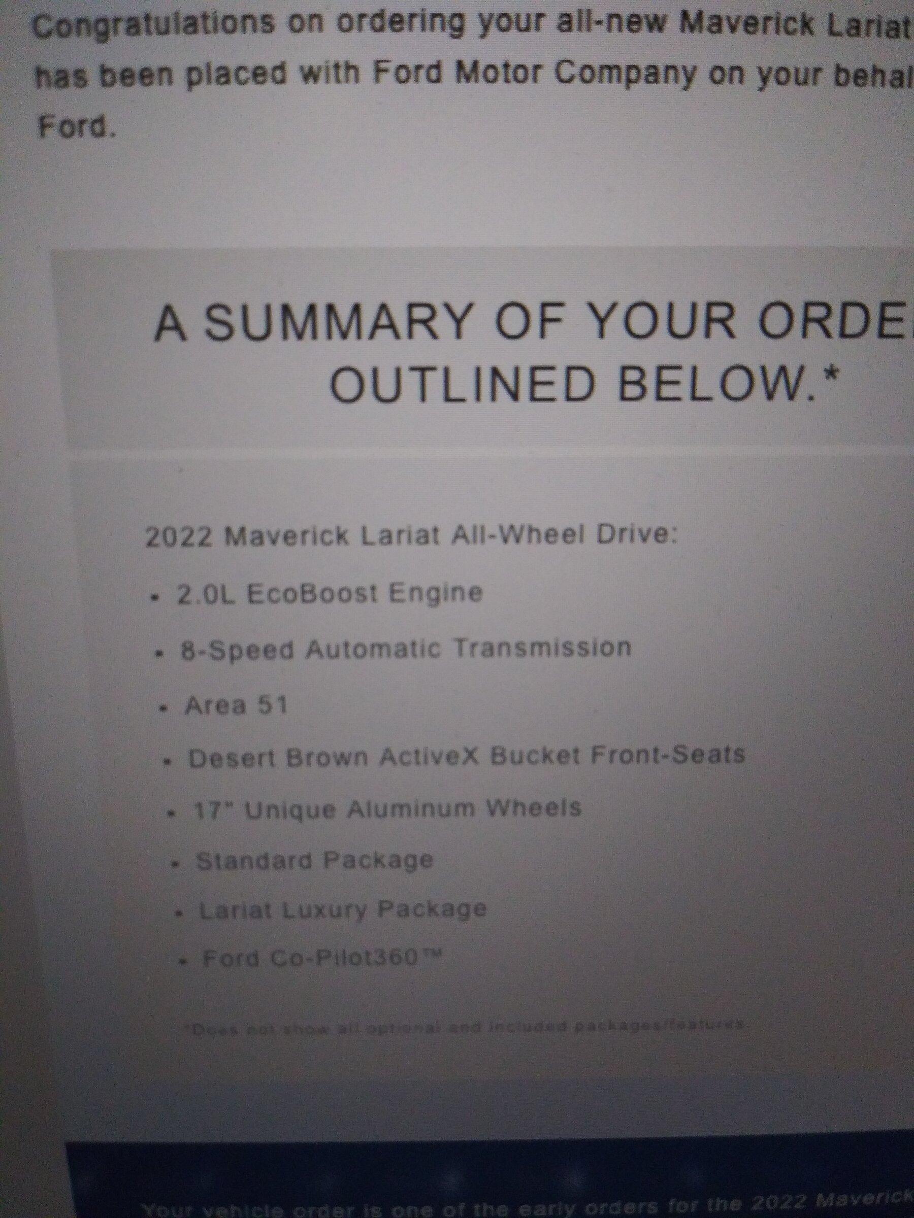 Ford Maverick Is anyone else Missing a package on their window Sticker? 0329221617